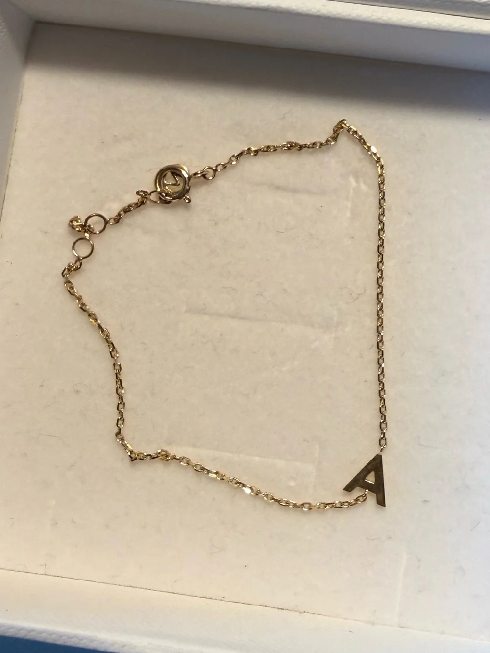 Mejuri Letter A Initial Bracelet